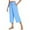 Sky Blue, variant on RQYYD Womens Capri Pants Loose High Waisted Wide Leg Lounge Pants Drawstring Casual Palazzo Trousers with Pockets Capri Pants for Women