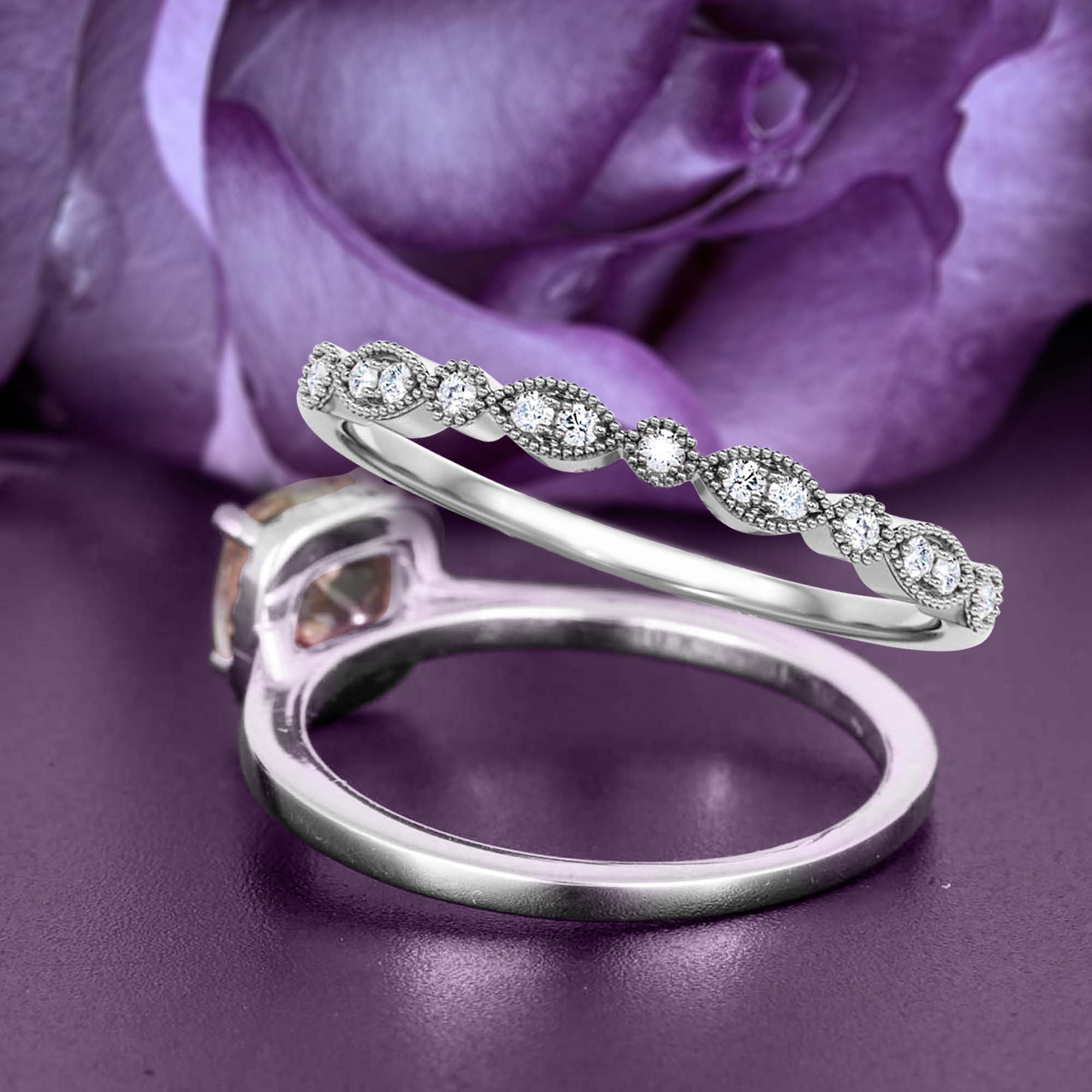 Christian Bauer 14K Bi-Color Gold Pave Diamond & Plain Wedding Ring - Royal  Coster Diamonds