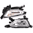 thumbnail image 4 of Ikon Motorsports Compatible with 16-18 Hyundai Tucson OE Style Fog lights Fog Lamp Kit ABS Black Housing Clear Lens Pair RH LH (Left + Right) 2016 2017 2018, 4 of 7