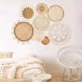 thumbnail image 4 of Cesta de Pared , Cesta Tejida para Colgar en la Pared, Tapiz de Macramé con Borlas Redondas, Paquete de 8, 4 of 5