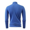 thumbnail image 4 of SSAAVKUY Men's Slim Fit Basic Turtleneck T-Shirt Long Sleeve Solid T Shirts Casual Knit Pullover Thermal Tops Cotton Pullovers Blue 4, 4 of 4