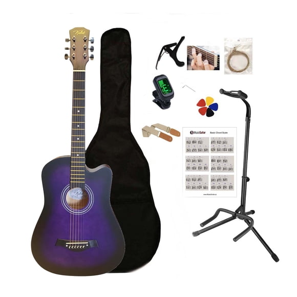 38" Acoustic Guitar for Beginners – Student Guitar for Kids, Teens & Adults, Steel String Acoustic Guitar with Package