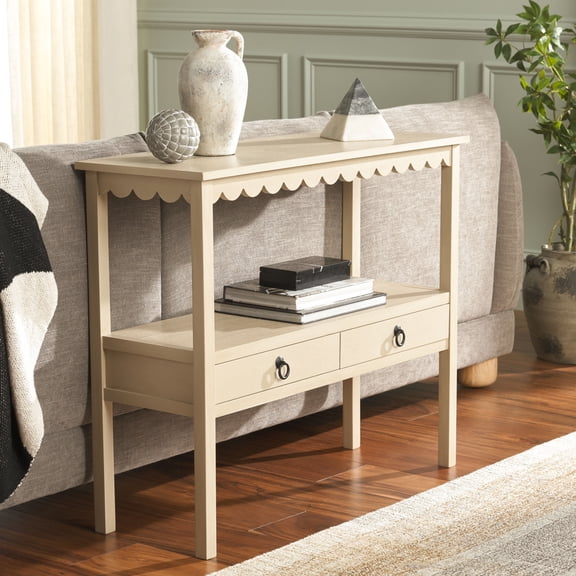 Safavieh Haven Cottage 2 Drawer Wood Console Table, Natural
