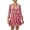 Pink, variant on ATENAR Womens Fall Dresses,Casual Dresses for Women,Mini Dreeses,Long Sleeve,V Neck,Easy Care,Solid,S(US:4)