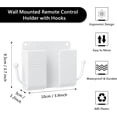 thumbnail image 2 of 3 Pcs Wall Mount Phone Holder, Phone Stand for Bed, Wall Mounted Shower Phone Holder Remote Control Holder with Hooks, Self-Adhesive Universal Media Organizer Storage Box, 2 of 12