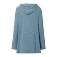 thumbnail image 4 of Plus Size Summer Clothes for Women 2024 Hooded Solid Color Loose T Shirt With Irregular Pockets Top Blouse Teen Girl Cool Long Sleeve Extra Long Tunic Tops for Women Silk Sleeve BU2 3XL, 4 of 5