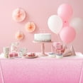 thumbnail image 4 of Nvzi 3pcs Pink Plastic Tablecloth for Parties, Disposable Gradient Tablecloths Rectangle Tables, Table Cover for Wedding Birthday Anniversary Party, 53.93 x 107.87Inch, 4 of 5
