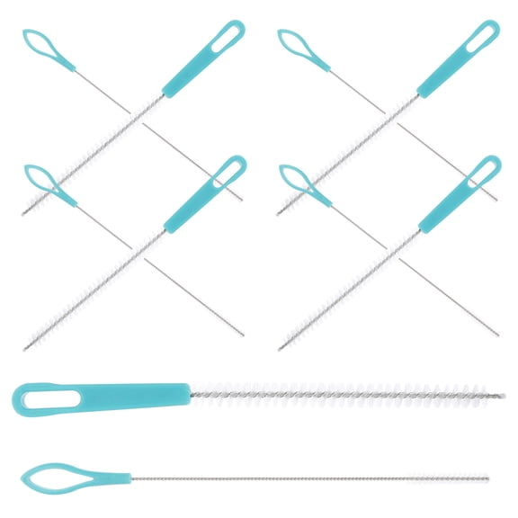 jojofuny Long Handle Multi Colored Straw Brush for Deep Cleaning 10Pcs