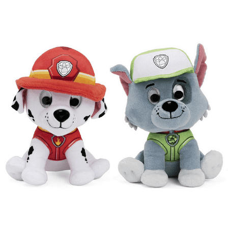 Gund Paw Patrol Plush Bundle of 2, 6 inch Marshall and Rocky