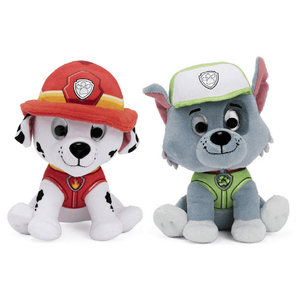 Gund Paw Patrol Plush Bundle of 2, 6 inch Marshall and Rocky
