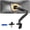 Single Arm, variant on Single Monitor Arm for 13-36 inch Screens, Adjustable Gas Spring Monitor Mount Holds up to 22 lbs, Computer Monitor Stand with VESA Mount, C-Clamp & Grommet Base, Max VESA 100x100mm