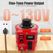 Miumaeov Variac Variable Transformer 2000VA, 20A 0-130V AC Output Voltage Regulator, All-Copper Coil Lab Power Supply for Equipment, Red