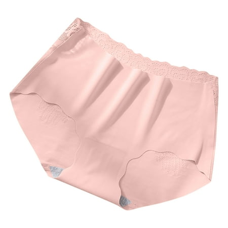 Vblhal Women Seamless Panties Full Coverage Briefs Leakproof Underwear High Waist Cool Feel Brief Underwear Breathable Panty Soft Comfy Underpants