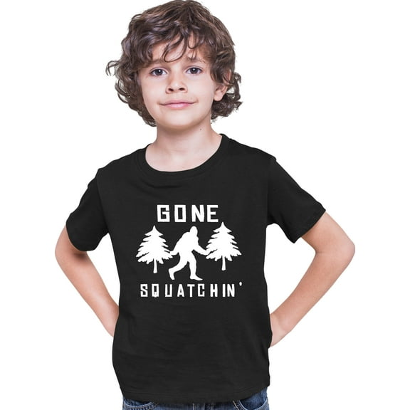 Youth Gone Squatchin' Gone Squatching Bigfoot Sasquatch T-Shirt