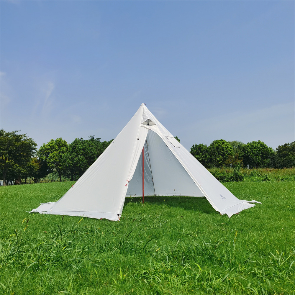 Kadahis Tipi Hot Tent with Fire Retardant Stove Jack for Flue Pipes, 4~6 Person, 20D Nylon Coated Silicone Waterproof 4000mm, Lightweight, Teepee Tents for Family Team Outdoor Camping Hiking