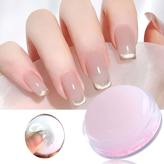 ACDANC French Tip Nail Stamper Kit, Clear Silicone Tools, Includes Scrapers, Suitable for Home Salon DIY French Manicure Nail Art