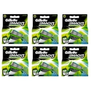 Gillette Mach3 Sensitive Refill Blade Cartridges, 4 Count (Pack of 6)