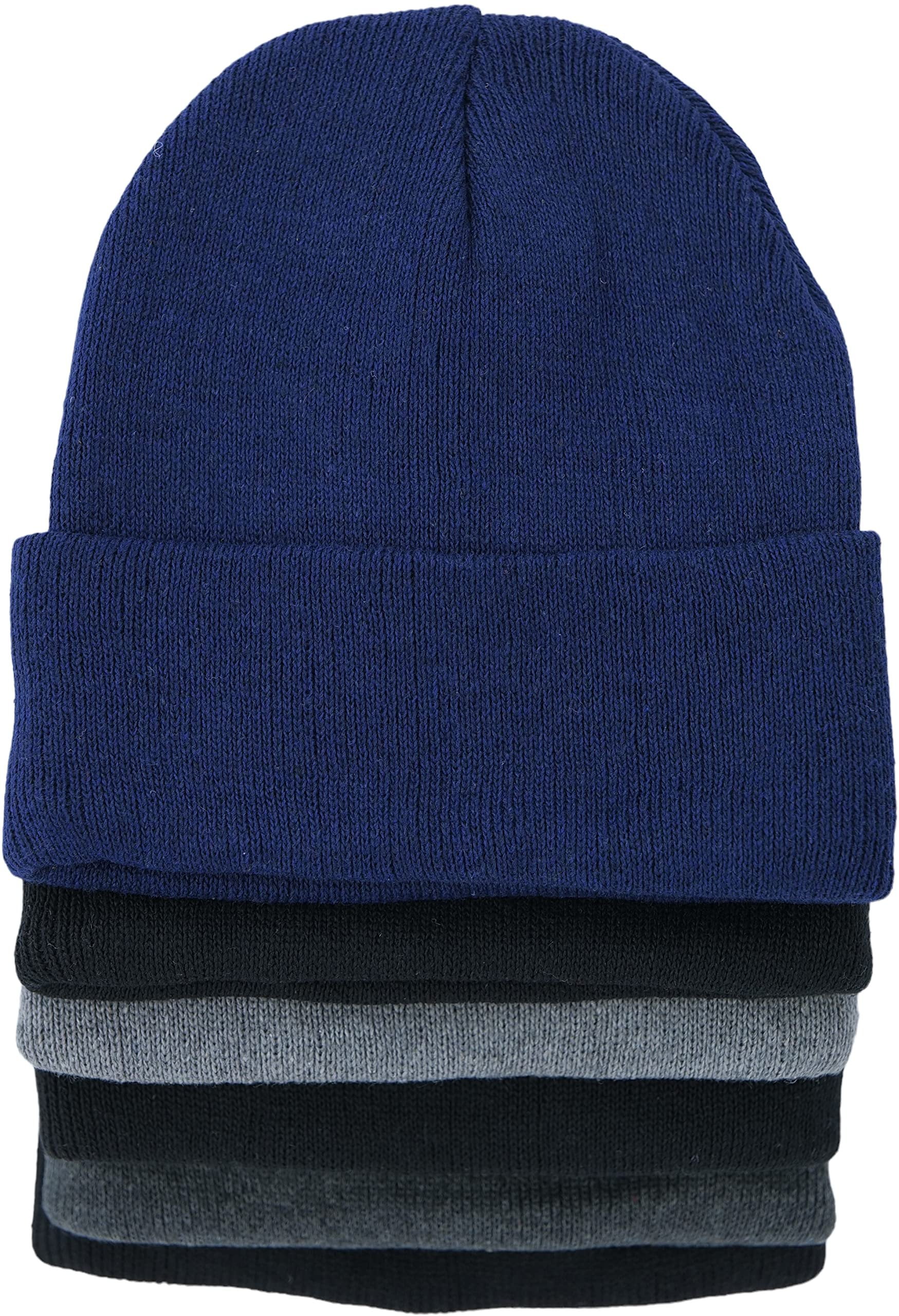 ToBeInStyle Men's Winter Warm Double Layered Beanie, Pack of 6