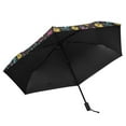 thumbnail image 5 of Neon Guitar Star Compact Sun Umbrella Windproof Travel Umbrellas for Rain Strong Portable UV Protection, 5 of 8