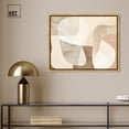 thumbnail image 3 of Perfect Tan Shapes Modern Earth Tone Abstracts Canvas Wall Art by Art Remedy, Gold Floater Frame, 24"x20", 3 of 7