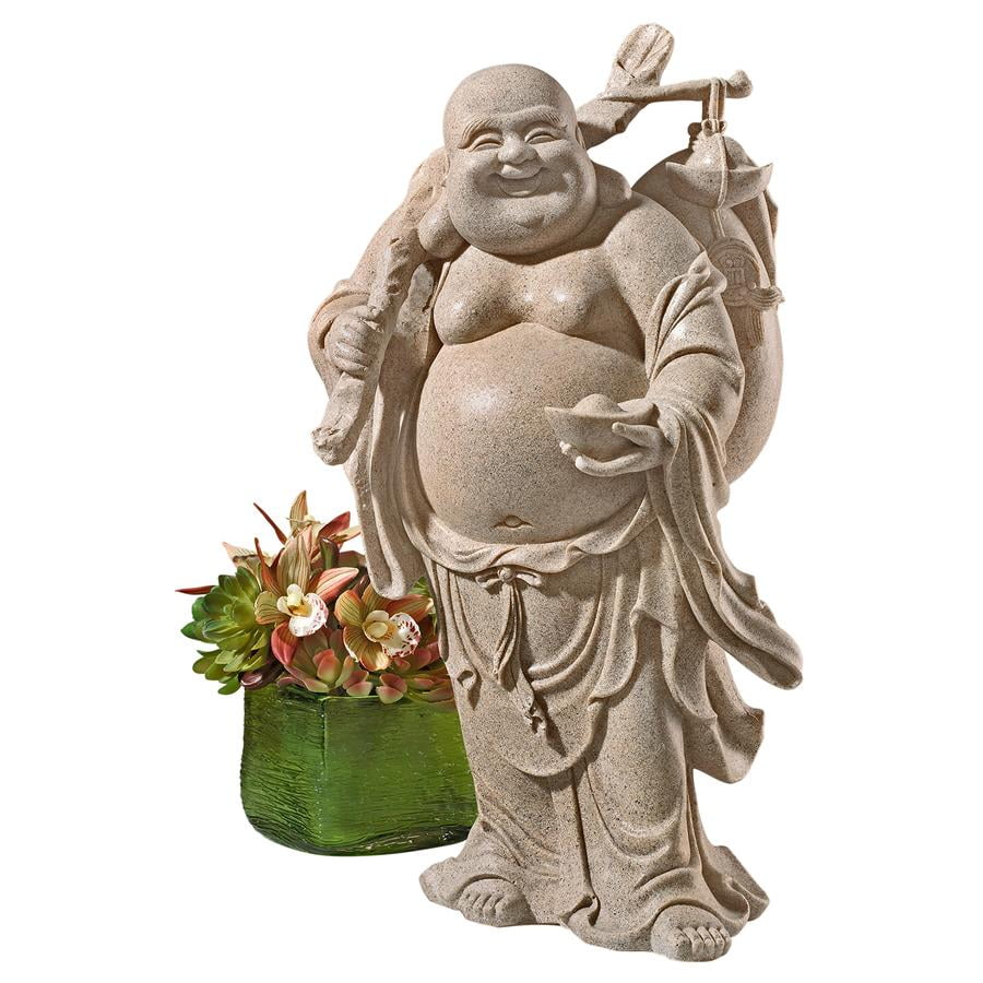 Design Toscano Wandering Happy Hotei Buddha Statue