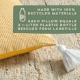 thumbnail image 5 of TOWN & COUNTRY TERRA Alara Ribbed Texture Handcrafted Indoor Outdoor Decorative Pillow, 100% Recycled Materials, UV Fade Resistant, Water Repellent, Yellow/Ivory, 20"x20", 5 of 9