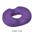 thumbnail image 4 of Inteprter Almohada de donut antideslizante de poliéster para alivio de hemorroides y cojín de asiento cómodo memoria de coxis Decoración del hogar Púrpura, 4 of 6