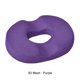 thumbnail image 4 of Inteprter Almohada de donut antideslizante de poliéster para alivio de hemorroides y cojín de asiento cómodo memoria de coxis Decoración del hogar Púrpura, 4 of 6