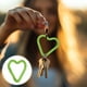 thumbnail image 2 of Clip en forma de corazón Uxcell [6 Pack] - Clip de llavero con gancho de resorte [Verde hierba/Aleación de aluminio], 2 of 6