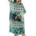 thumbnail image 4 of HELLHERO Loose Fit Bathing Suit Cover Up for Summer Polyester Lightweight Long Kimono Swimsuit Cover Up Turtle Print, 4 of 6