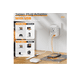 thumbnail image 3 of daptador Japón Viaje, Universal Japonés Enchufe de Corriente con 3 USB (1 USB C), Cargador Tipo C con 4 Salidas CA Xtellar blanco, 3 of 4