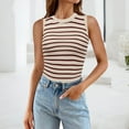 thumbnail image 3 of DuoJiaJ Women's Scoop Neck Sleeveless Knit Ribbed Fitted Casual Crop Tank Top Women’s Casual Ribbed Knit Tank Tops, 3 of 4