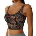 thumbnail image 2 of Pofeuu Hearts and French Bulldog Print Sports Bra for Women Sexy Vest Yoga Running Gym Fitness Crop Bras Tops-, 2 of 8