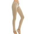 thumbnail image 6 of A2Y Women's Comfort Mordern Stretch Skinny Ponte Pants Khaki L, 6 of 7