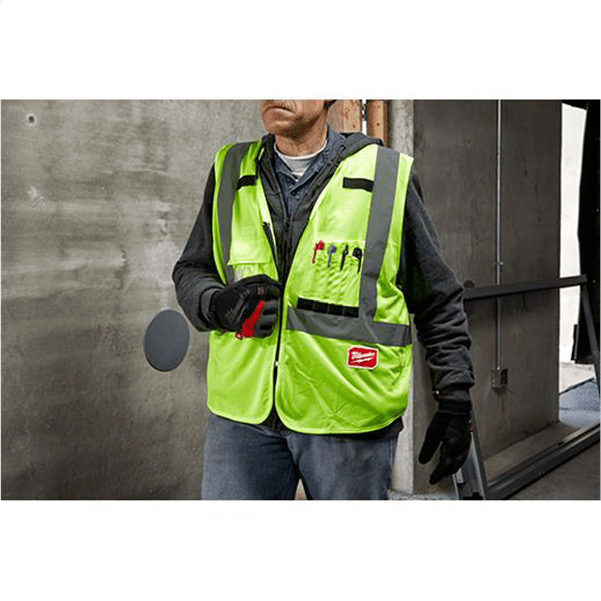 Milwaukee Tool Hi Vis Yellow Safety Vest - L/XL