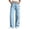 Light Blue, variant on Levmjia Women Wide Leg Jeans with Side Metal Grommets High Waisted Baggy Denim Pants Streetwear Vintage Cargo Pants