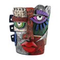thumbnail image 2 of Fiaya Women Abstract Face Flower Pot Ornaments, 1Pc Fun Unique Colorful Head Planters, Resin Art Flower Pot Container for Indoor Outdoor Gardening Potted Plants, 6.14×7.28inch (C), 2 of 7