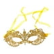 thumbnail image 2 of Máscara de encaje para mujer, máscara de media cara, elegante, suave y delicada, máscara de mascarada de encaje Correa de hilo dorado, 2 of 9