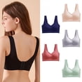 thumbnail image 3 of Style Ladies European and American Simple Style Solid Color Seamless Large Size Thin Bra High Elastic Ice Silk Sports Bra, 3 of 6