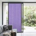 thumbnail image 2 of Non-Adhesive Static Cling Window Tint, Purple Window Privacy Film Frosted, Farmhouse Burlap Solid Purple Color Modern Linen Texture Insulated Windows Frosted Films for Living room, 35.4 x 78.7 Inches, 2 of 9