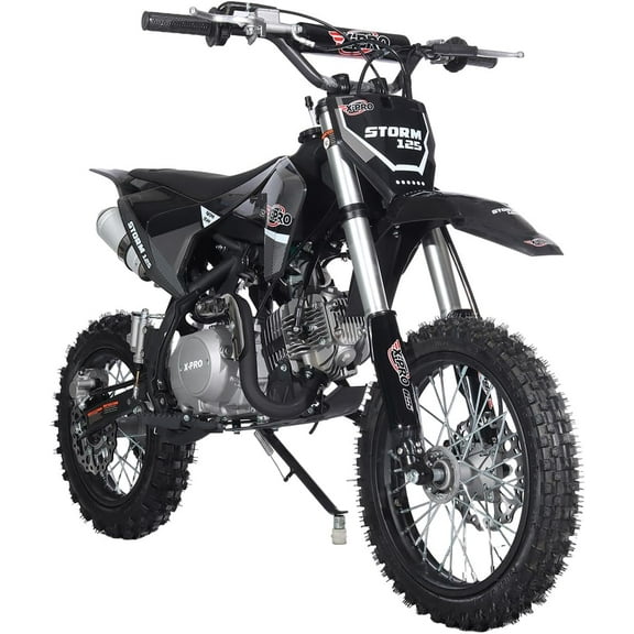 X-Pro T Storm Semi S3 Gasoline 125 cc Dirt Bike - Black