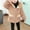 Khaki, variant on NAISIBABY Girls Winter Coat, Puffy Cozy Thicken Drawstring Waist Kids Mid-Length Jacket Red 1-2T