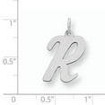 thumbnail image 2 of Beautiful Sterling Silver Rhodium-plated Large Script Initial R Charm, 2 of 2