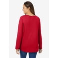 thumbnail image 2 of Woman Within Plus Size Perfect Long-Sleeve V-Neck Tee, 2 of 6