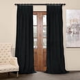 thumbnail image 2 of Homi Drapes Double Pinch Pleated Velvet Curtains Thermal Insulated Room Darkening Drapes for Bedroom/Livingroom Along with 1 Panels,Tiebacks,Hooks (Black, 52"x84"), 2 of 6