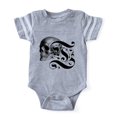 thumbnail image 1 of CafePress - Gothic Skull Initial T - Cute Infant Baby Football Bodysuit, 1 of 1