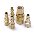 thumbnail image 2 of 5Pcs 1/4" NPT Brass Quick Coupler Solid Air Hose Connector Fittings Tools Hot, 2 of 10