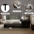 thumbnail image 3 of Firscook74.8" Gray Queen Sleep Sofa,3 In 1 Convertible Couch Bed with Storage, Perfect for Living Rooms,Gray, 3 of 8