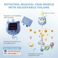 thumbnail image 2 of SUMWE Baby Crib Mobile with Music and Lights for Girls Musical Mobiles for Crib Boy Hanging Toys Bassinet Mobile for Pack n Play Portable Baby Mobile - Blue, 2 of 7