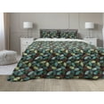 thumbnail image 1 of Tropical Comforter & Sham Bedding Set, Exotic Torbay Palm Tree Leaves Silhouette Vibrant Greenery Tonal Negative Effect, 3 pcs Duvet Set Microfiber Filling Quilt, 5 Sizes, Multicolor, by Ambesonne, 1 of 4